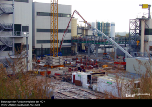 Betonage Fundamentplatte Werk Offstein Südzucker AG